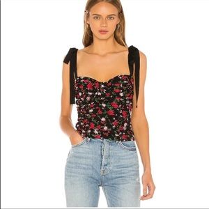 For love and lemons black bustier top